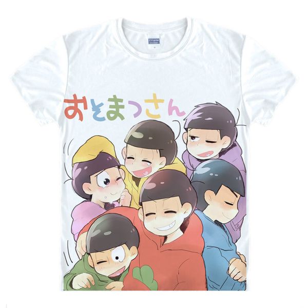 

anime shirt mr. osomatsu matsuno t-shirts multi-style short matsuno osomatsu osomatsu-kun cosplay motivs shirts tee-style142-no02, White;black