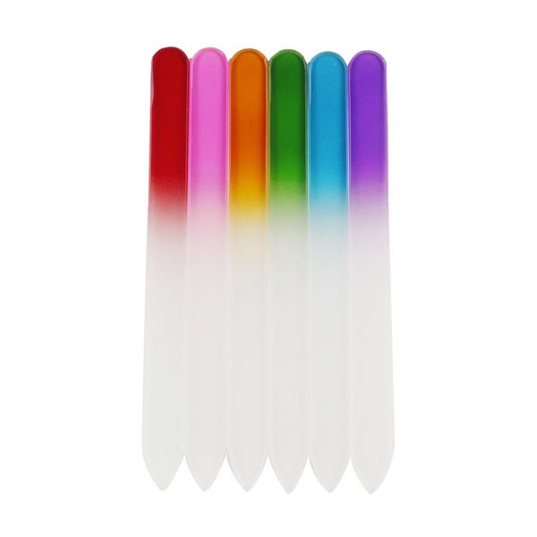 

(in stock)colorful glass nail files durable crystal file nail buffer nailcare nail art tool for