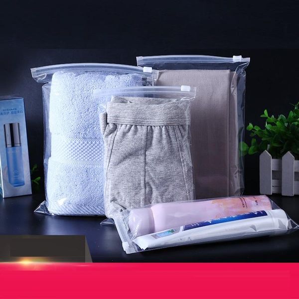 

20*30cm*12silk clothing zipper bag clothes storage packaging bag transparent