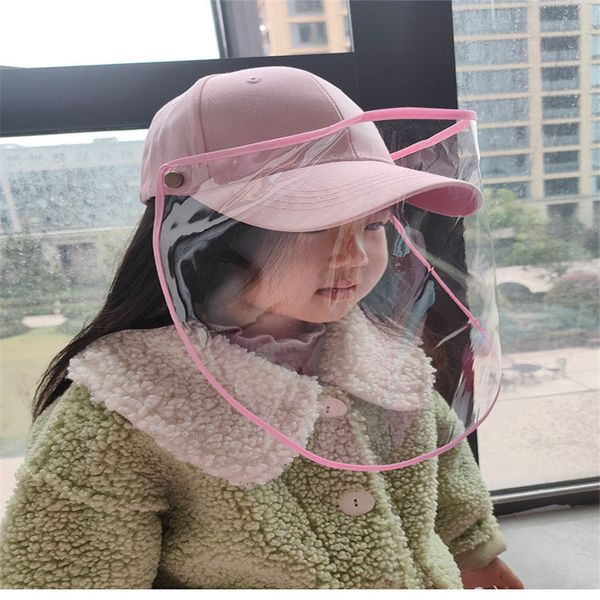 

detachable kids anti-spitting anti face protective hat cover kids outdoor cap splash-proof helmet hat, Yellow