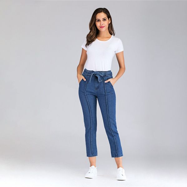 

2019 boyfriend jeans woman loose cozy jeans blue mom pants women casual high street jean femme spring and autumn new style