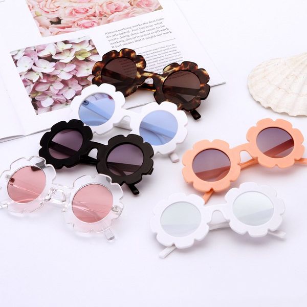 

retro children's sunglasses children's sunglasses round flower baby children uv400 fashion eye movement sports sunglasses girl boy