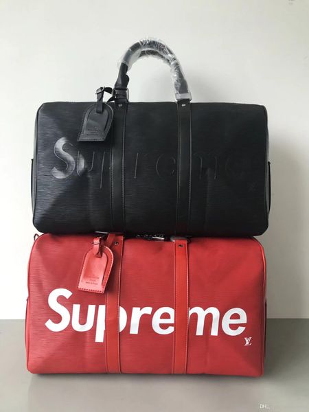 

2016 new fashion men women travel bag duffle bag, brand designer luggage handbags large capacity sport bag 62CM