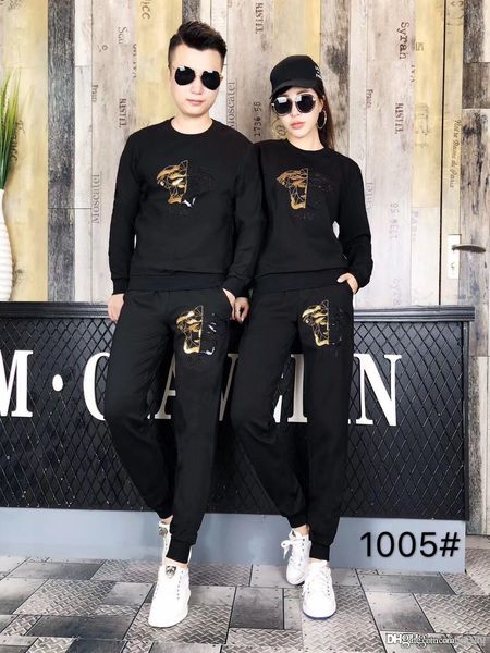 

2019 simple fashion men designer tracksuits men's hooded long sleeved sweater trousers casual tracksuits size -3xl, Gray