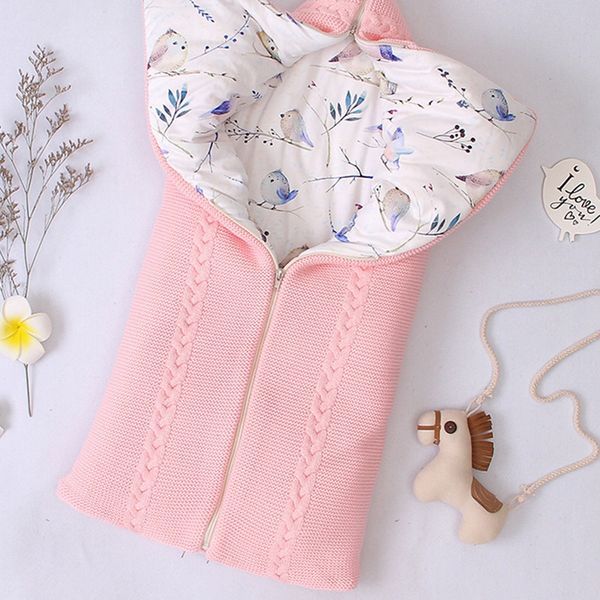 

baby swaddle sleeping bag warm baby blanket soft baby sleeping bag cotton knitting envelope newborn swaddle wrap sleepsacks