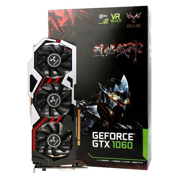 

original colorful igame 1060 u-3gd5 graphics card geforce gtx 1060 gpu chip 192bit gddr5 8008mhz dvi + hdmi + 3 * dp for deskba