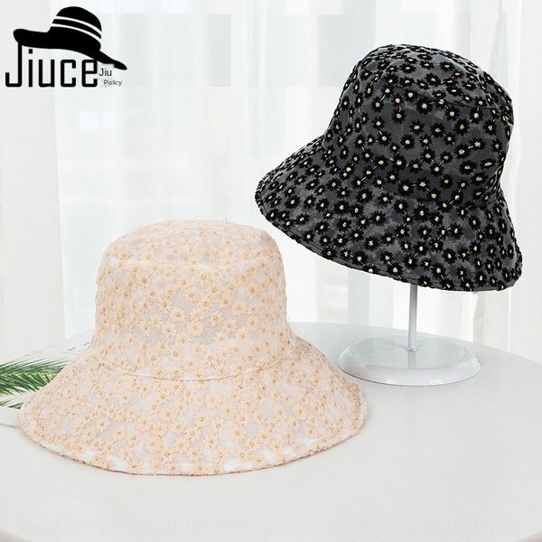 

little daisy lace fisherman fisherman sun sun hat children's summer thin breathable sunscreen sunshade hat, Blue;gray