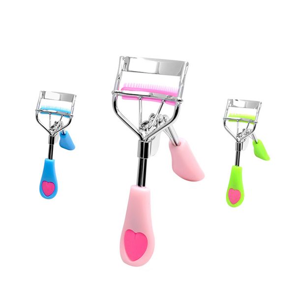 

eyelash curler with comb heart tweezers curling eyelash clip cosmetic eye beauty mascara tool v9-drop