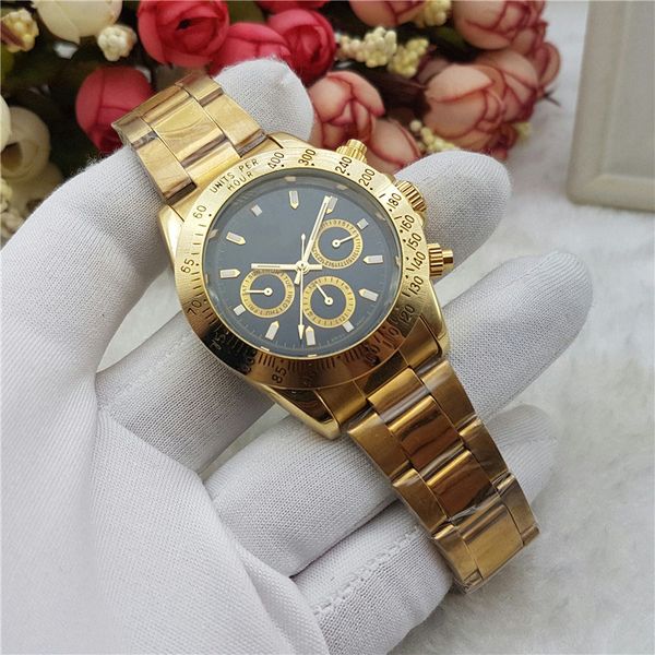 

18K Gold Dayton Fashion Top Brand Mens AAA Luxury Watch Automatic Movement Mechnical Military Wristwatch Datejust Male Gift Clock