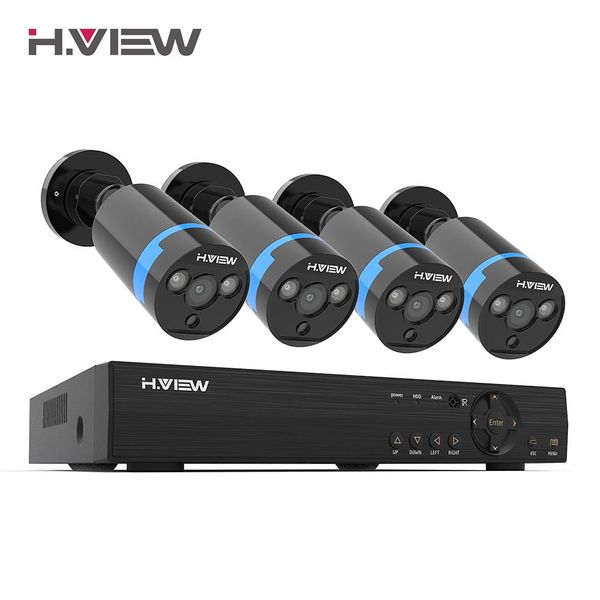 

h.view security camera system 8ch cctv system 4 1080p cctv camera video surveillance kit 8ch dvr video surveillance outdoor