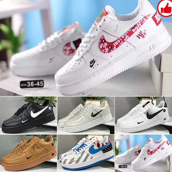 

sale 2019 new design forces men low skateboard shoes one 1 knit euro air high women all white black red hkkm