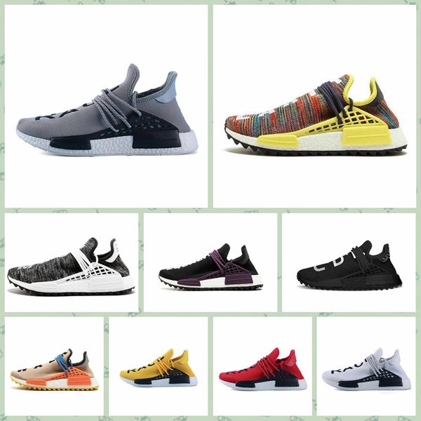 

andh1a 2019 nmd pharrell williams sample yellow human race mens running shoes bbc peace black sport designer shoes women sneakers 36-45