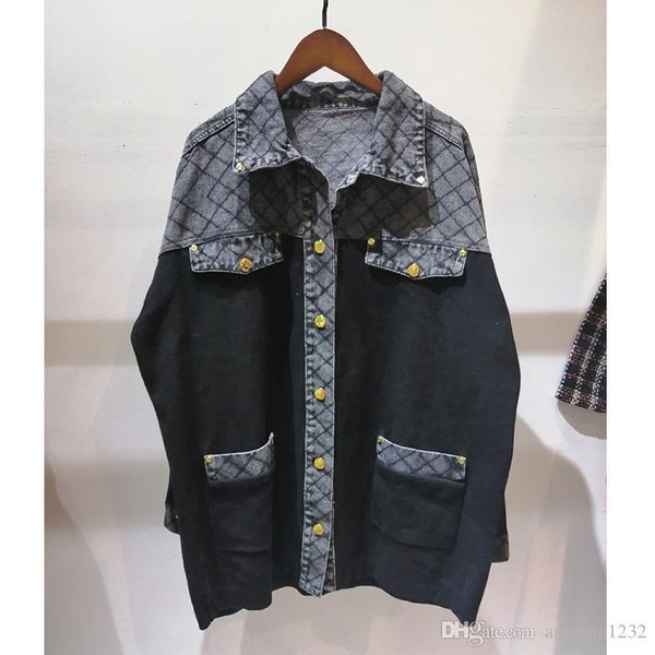 

1013 2019 бесплатная доставка лацкан шеи с длинным рукавом панелями кинт пальто империя выпускного вечера мода женская топ кардиган renjie, White;black