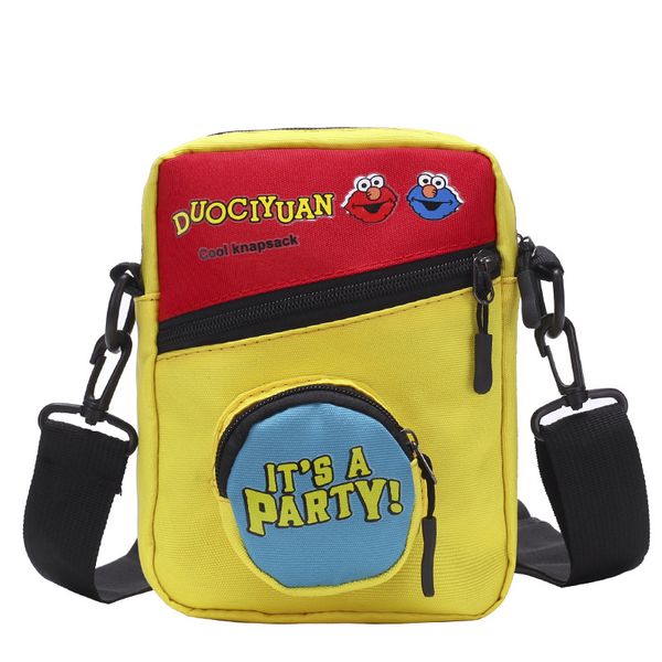 

new original design women's contrast canvas mobile phone coin purse casual shoulder bag messenger bag cartoon print