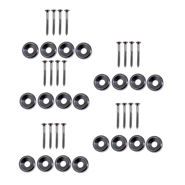 

set of 20 bass guitar neck joint mounting ferrules with screws dia 14mm