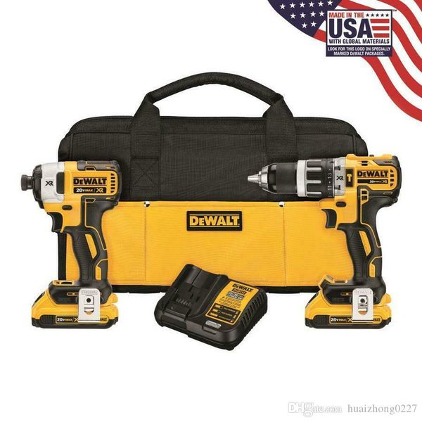 

Dewalt dck283d2 20v max xr bru hle compact cordle drill impact driver new