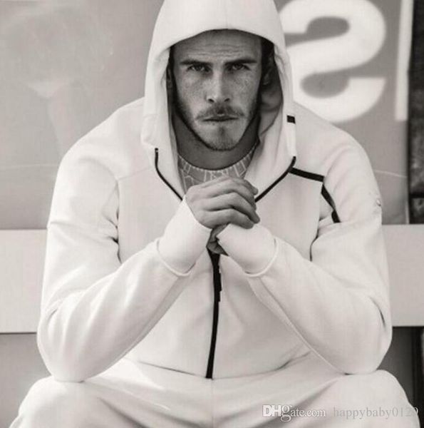 

2017 new ad tracksuit sweatshirts sweat suit for mens hoodies brand clothing jackets sportswear sets 2 colors, Black