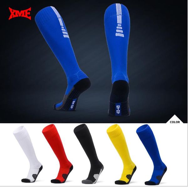 

long tube over the knee slip wear-resistant compression football socks buy competition sports training socks, Black