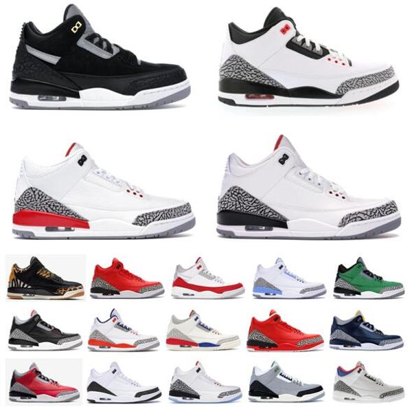 

3 3s jumpman mens basketball shoes black cement chicago 3 men designer sneaker grateful infrared tinker sport shoes with box