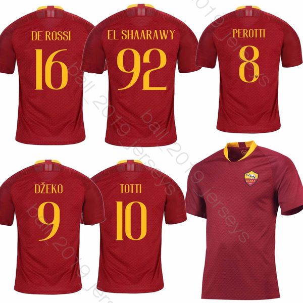 

High-quality DZEKO PEROTTI DE ROSSI soccer jersey rome 2019 TOTTI jersey 18 19 football shirt El Shaarawy JESUS as maillot de foot roma