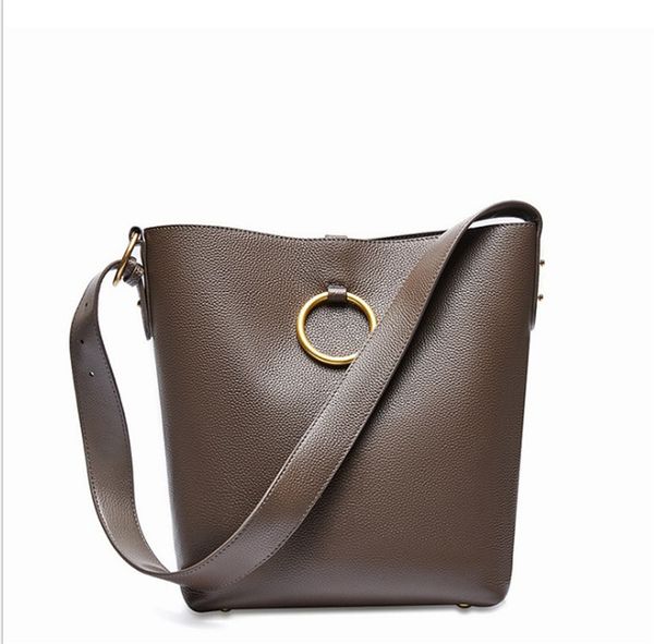 

casual brand designer woman bag new lychee pattern large capacity cowhide fashion wild shoulder diagonal bag