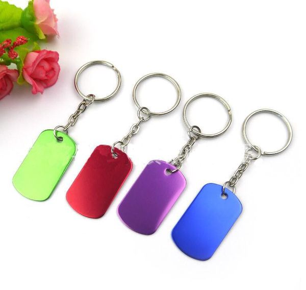 

metal blank military pet dog id card tags aluminum alloy army dog tags no chain mixed colors wx-g12