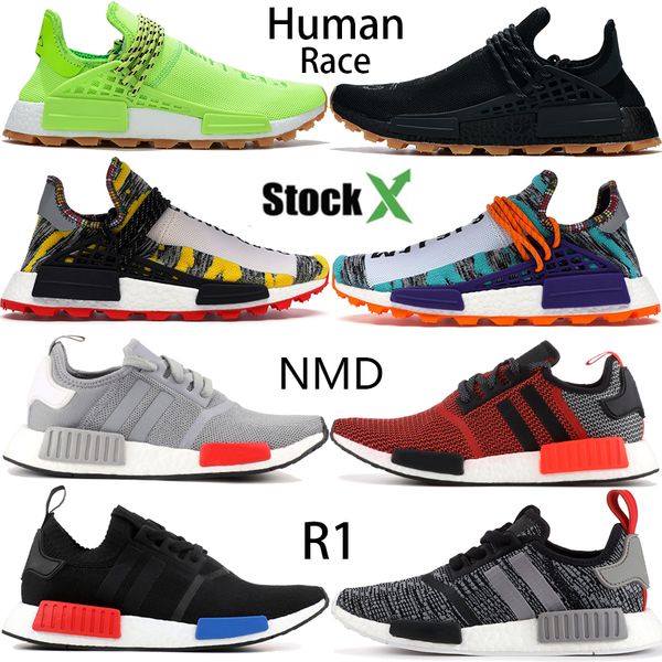 

nmd human race hu pharrell williams running shoes bbc know soul mens trainers r1 triple black white men shoes women designer sneakers