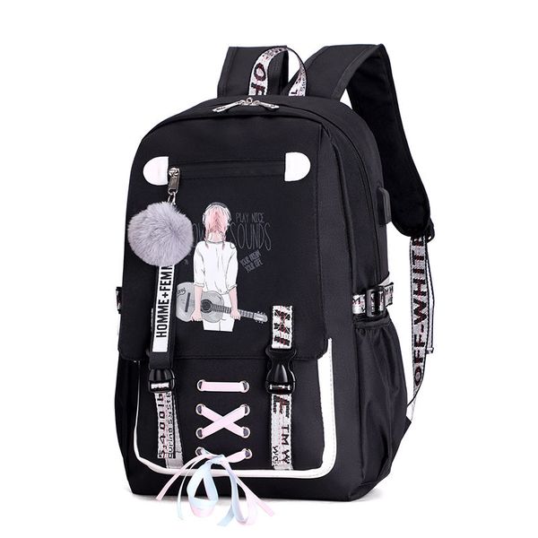 

pink large school bags for teenage girls usb with lock anti theft backpack women bookbags big high schoolbag youth college 2020