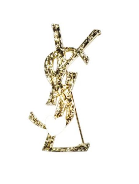 

2020 новая большая мода высокосортная шаль пряжка простое письмо брошь куртка западная сборка украшения булавочная пряжка воротник клип, Gray