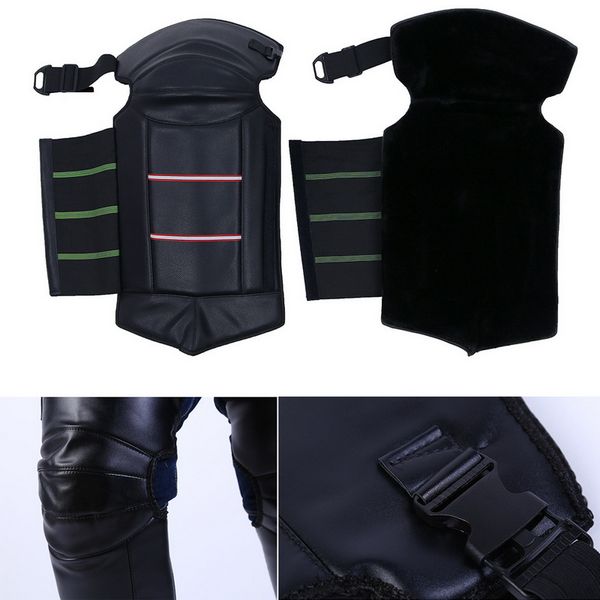 

windshield protect thick warm knee pads motorcycle winter cold windproof rider pu leather knee pads electrombile