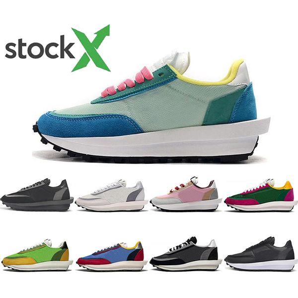 

with socks fashion sacai ldv waffle men women running shoes white nylon gusto varsity blue green gusto outdoor sports sneakers 36-45