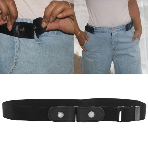 

adjustable no buckle easy elastic lazy belt no buckle elastic belts for toddlers stretch belts boys girls chain, Black;brown