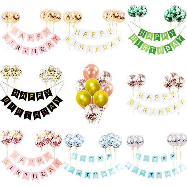 2019 Gold Sequin Happy Balloons 12inch Inflatable Balloon Latex