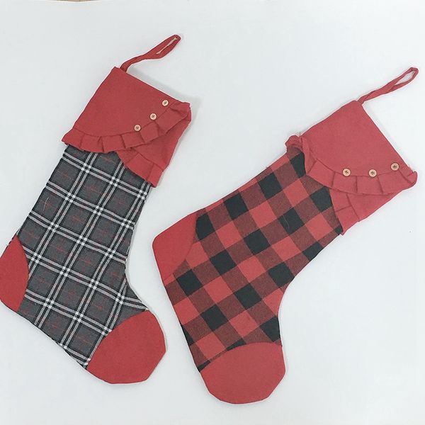 

холст рождественские носки высокое качество санта сумка для чулок candy apple xmas чулок праздник поставки фестиваля