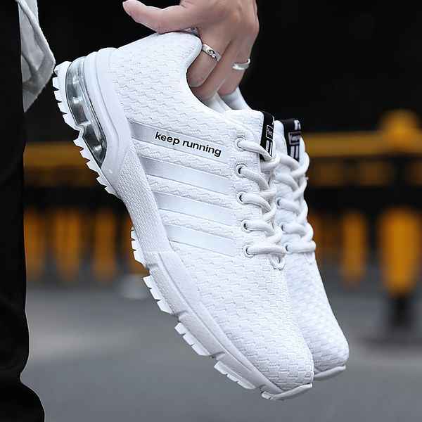 

fashion man casual shoes big size 38-56 breathable & light man lace-up tenis masculino footwear, Black