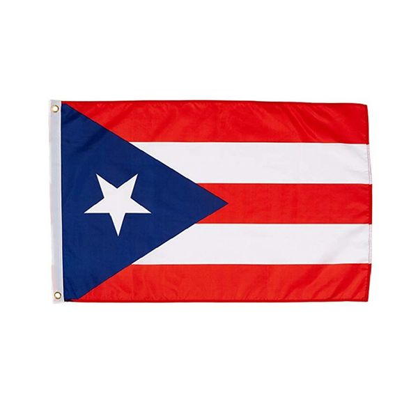 puerto-rico-bandeira personalizada 3X5 Bandeiras e Faixa, Impresso Digital poliéster Outdoor Hanging vôo interno, frete grátis, transporte da gota