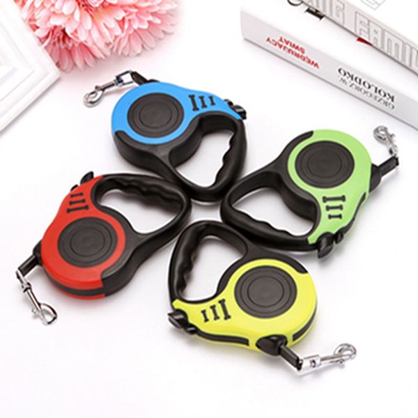 

pet leash automatic tractor dog leash 3 m / 5 m pet suppliesretractable small breed retracting all seasons nylon material push-button