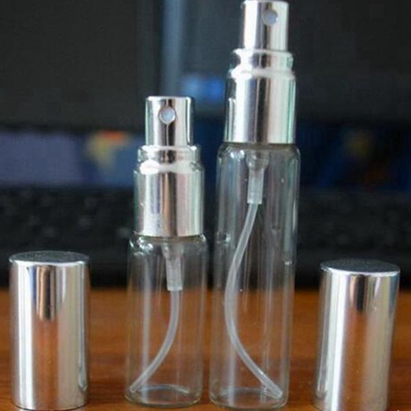 

metal aluminum perfume refillable bottle mini empty glass spray perfume atomizers bottles 5ml/10ml make up tools rra860