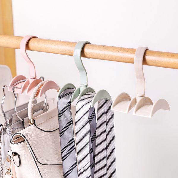 

wardrobe bag storage rack household ding gou creative tie adhesive hook plastic clothes hook