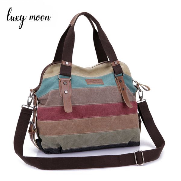 

женщины сумки на ремне сумки холст мода сумка сумки повседневная дорожная сумка полосатой торговый tote ручная сумка bolsos mujer