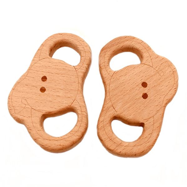 wooden elephant teether