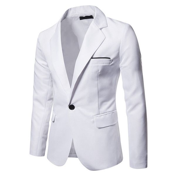 

men's solid casual blazer jackets coat outwear s suit wedding men's wedding party suit men jacket veste homme costume, White;black