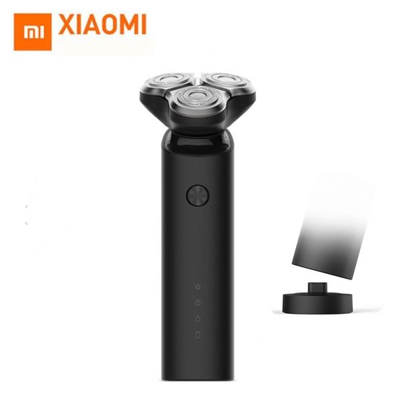 

xiaomi mijia electric shaver flex razor 3 floating head dry wet shaving washable main-sub dual blade turbo cleaner+desk charger
