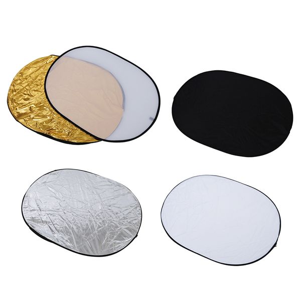 

5 in 1 collapsible reflector oval p studio 90 x 120 cm (35 "x 47