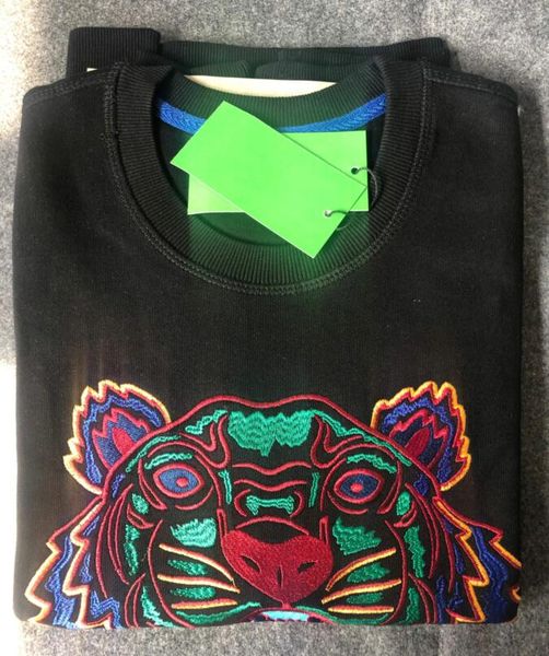 

white mens clothing homme hooded sweatshirts mens women designer hoodies embroidered tiger head hoodies pullover winter sweatshirts s-2xl, Black