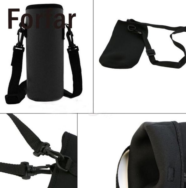

forfar 1000ml water bottle cover bag pouch w/strap neoprene water bottle carrier insulated bag pouch holder shoulder strap