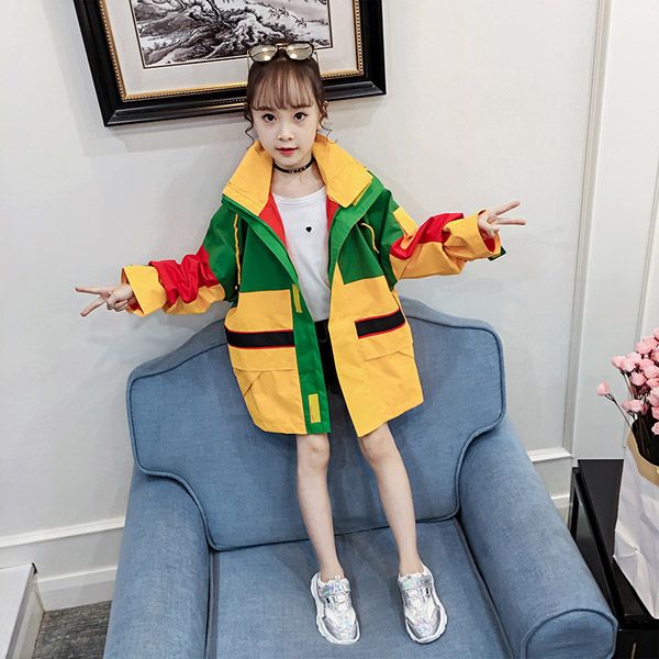 

child's coat girl's storm jacket thick boy's ski jacket, Blue;gray