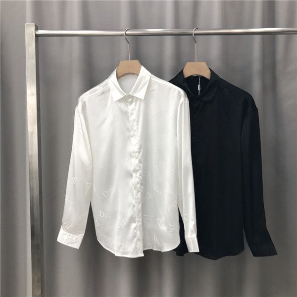 

19fw luxurious brands design d letter long sleeve fashion full letter breathable men and women casual outdoor shirt, Gray;blue