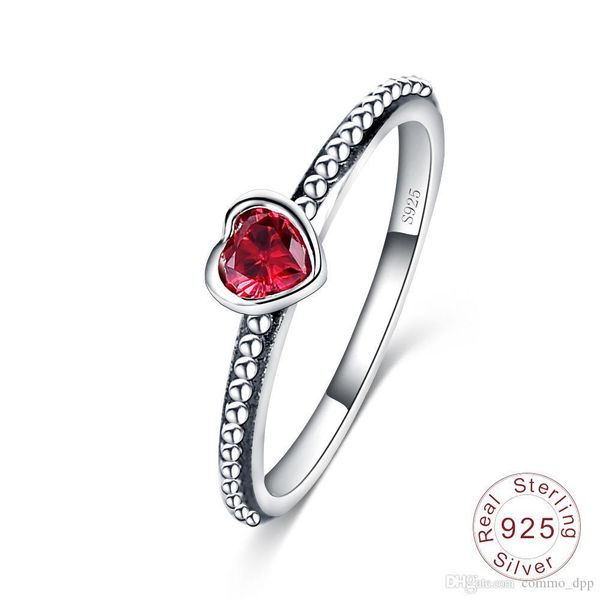 

real 925 sterling silver wedding rings for women silver white red pink diamond rings ladies engagement jewelry gift, Slivery;golden