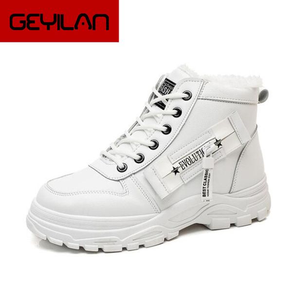 

2019 new winter fashion plus velvet high help women's shoes tide female students wild casual female snow boots m507, Black